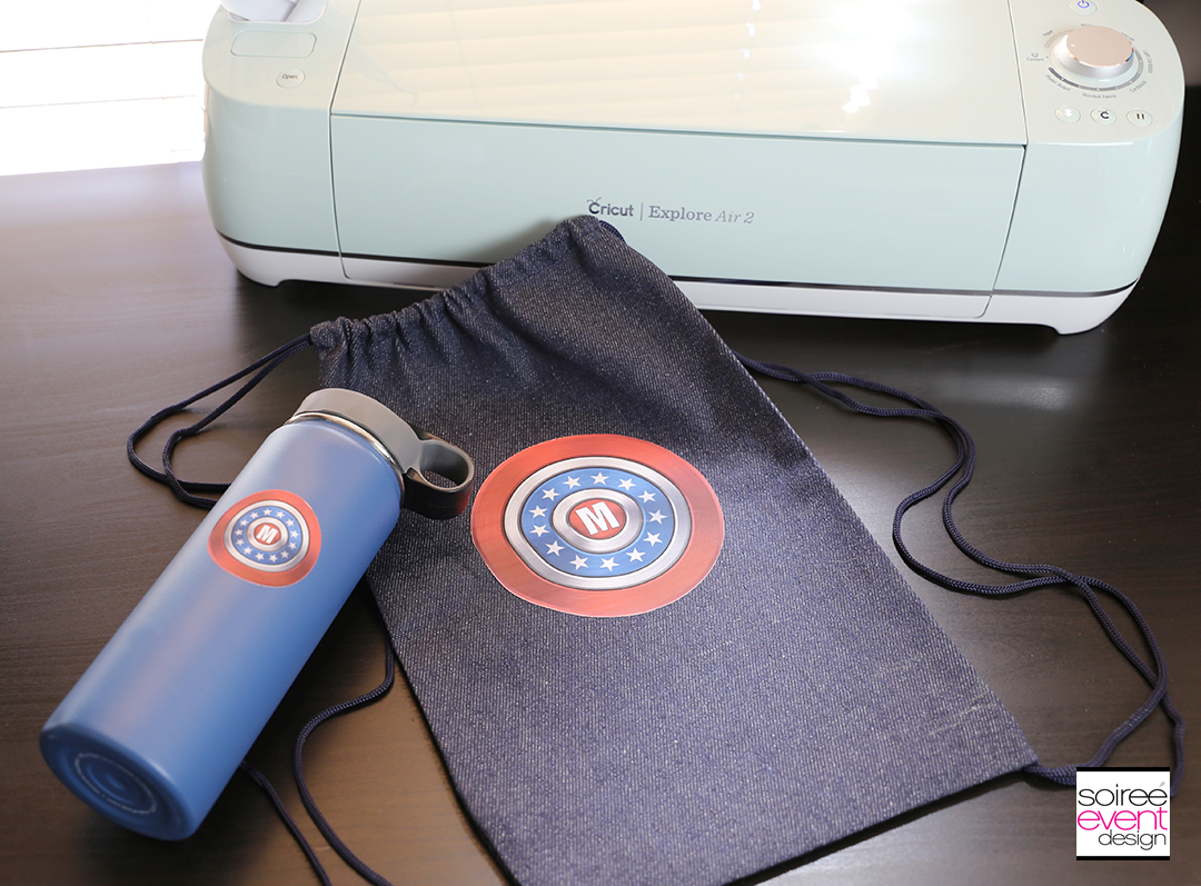 #DIYyour4thOfJuly_Superhero Backpack and Water Bottle with Cricut 16
