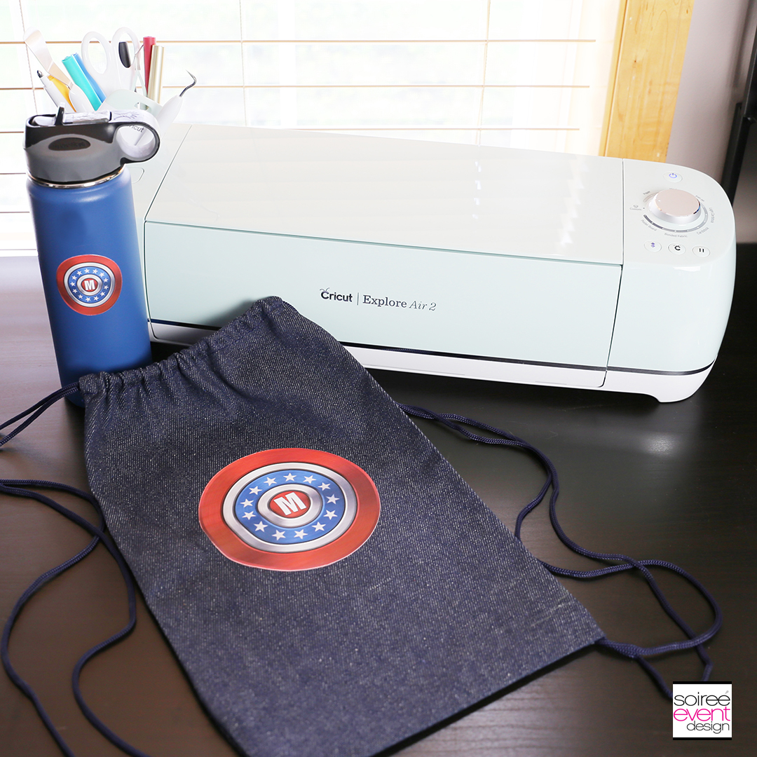 #DIYyour4thOfJuly_Superhero Backpack and Water Bottle with Cricut