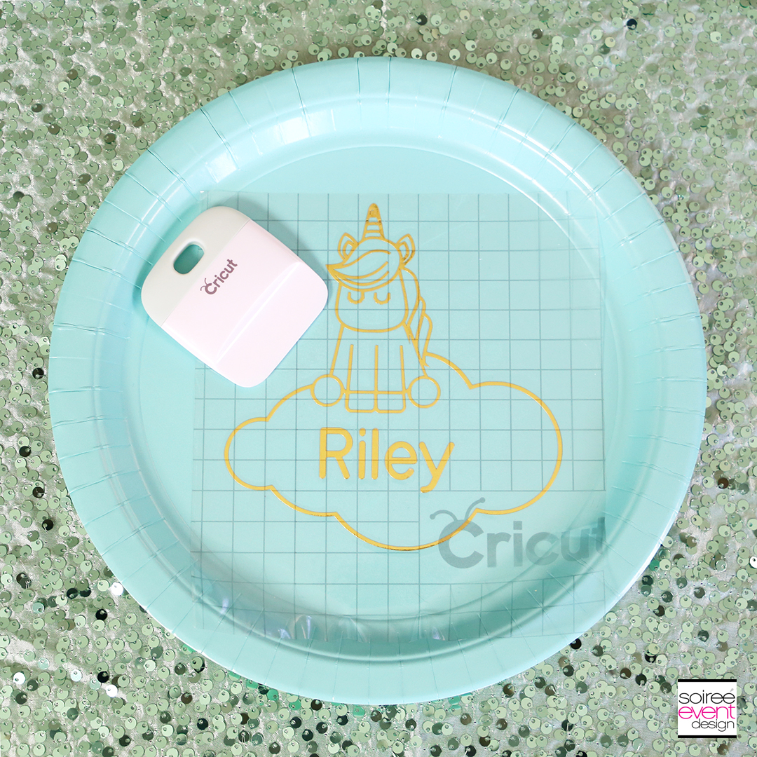 Make Personalized Party Plates with Cricut - Step 10
