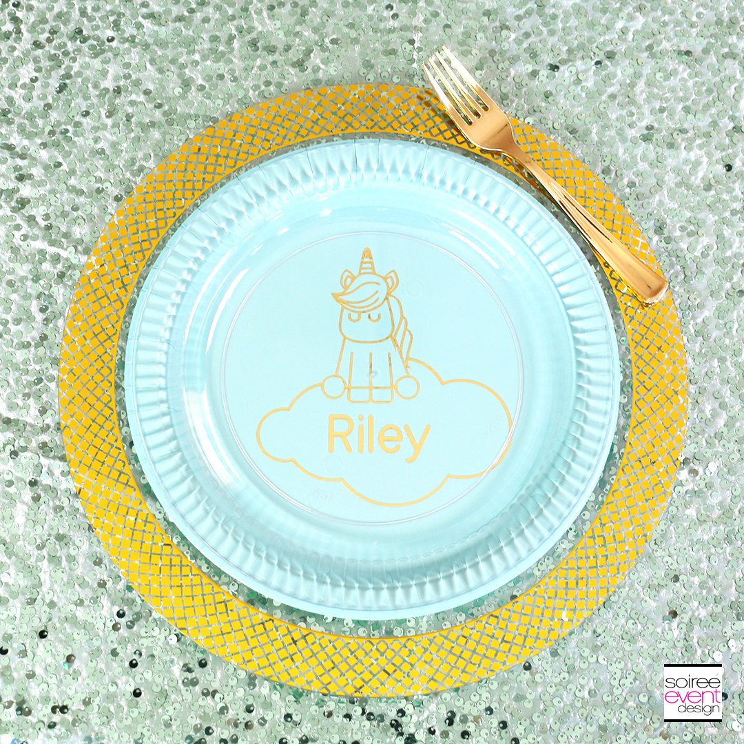 Make Personalized Unicorn Party Plates with the Cricut SM