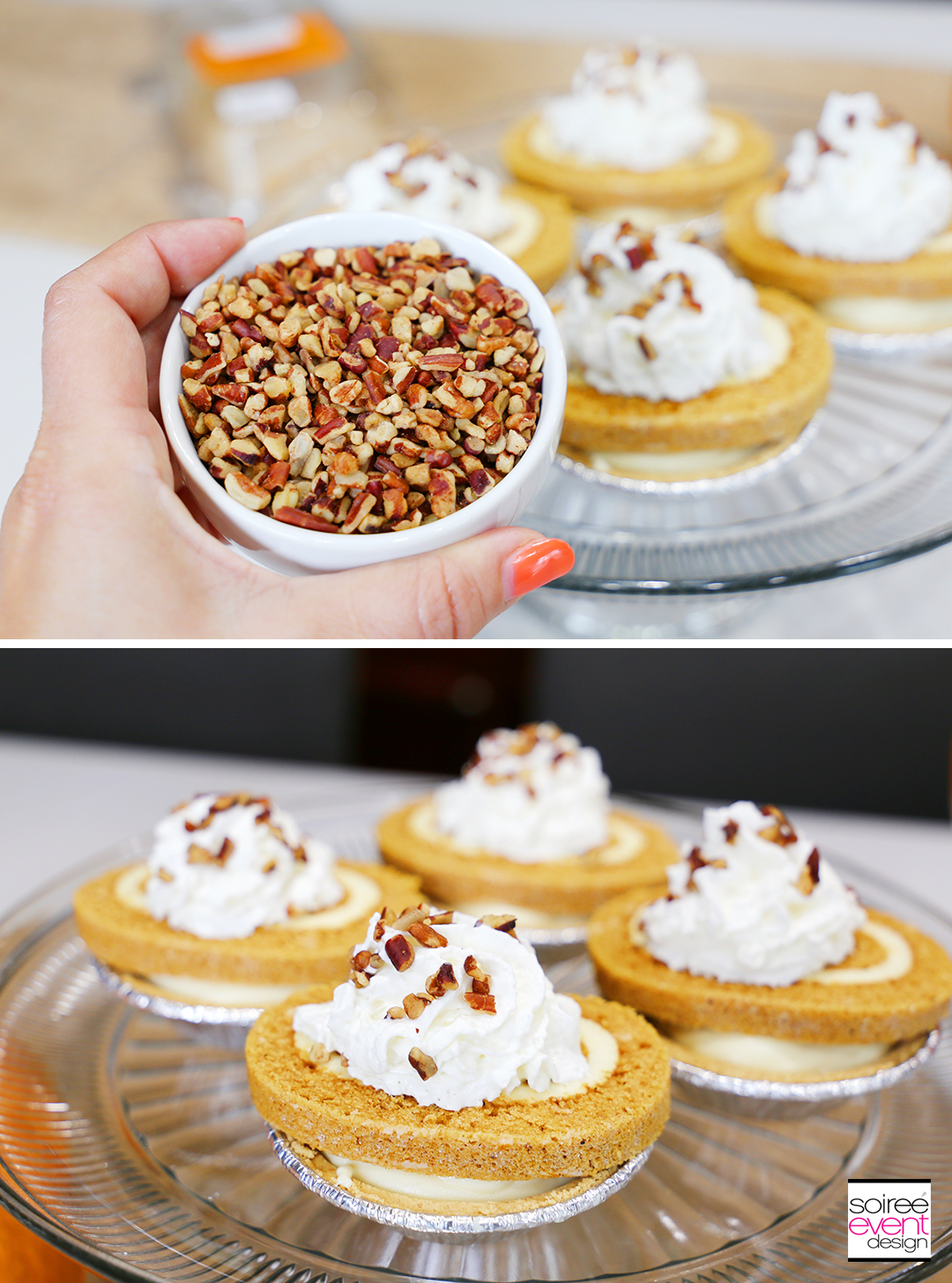 Mini Pumpkin Roll Cheesecakes - Step 6