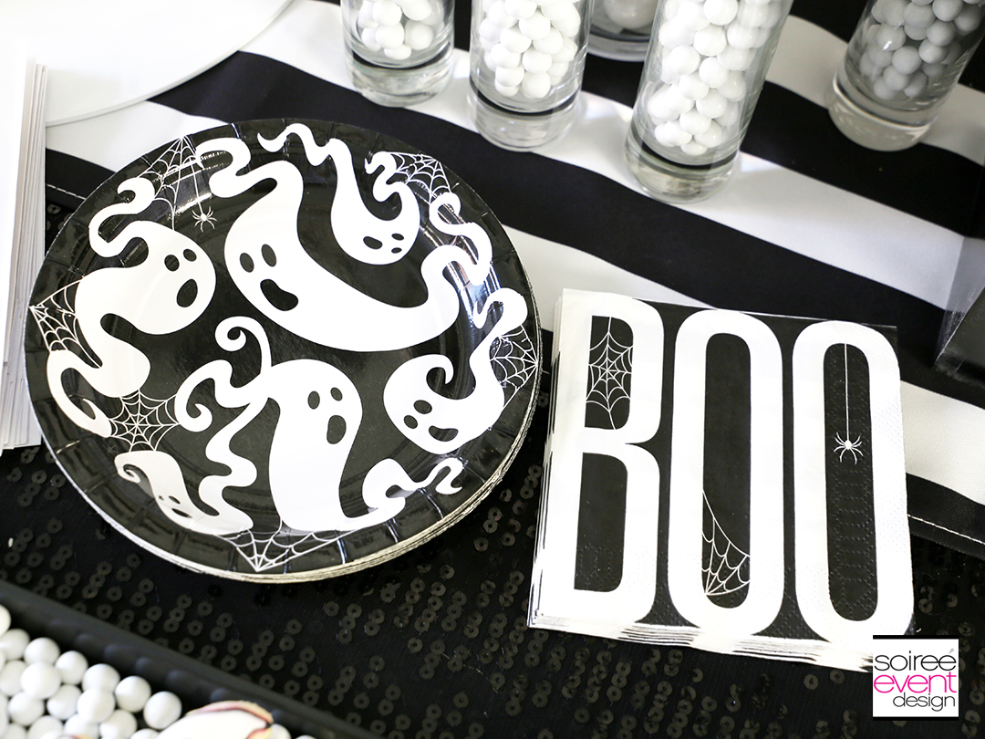 Black and White Halloween Party Supplies