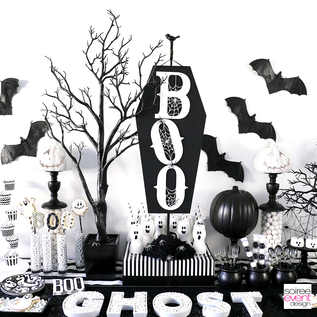 Boo Black and White Halloween Party