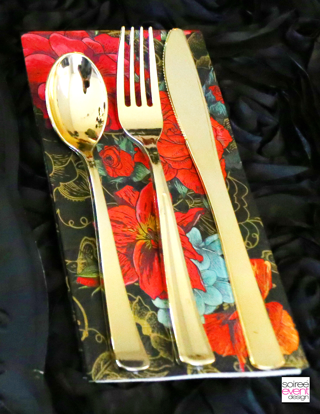 Day of the Dead Party Ideas - Gold Cutlery