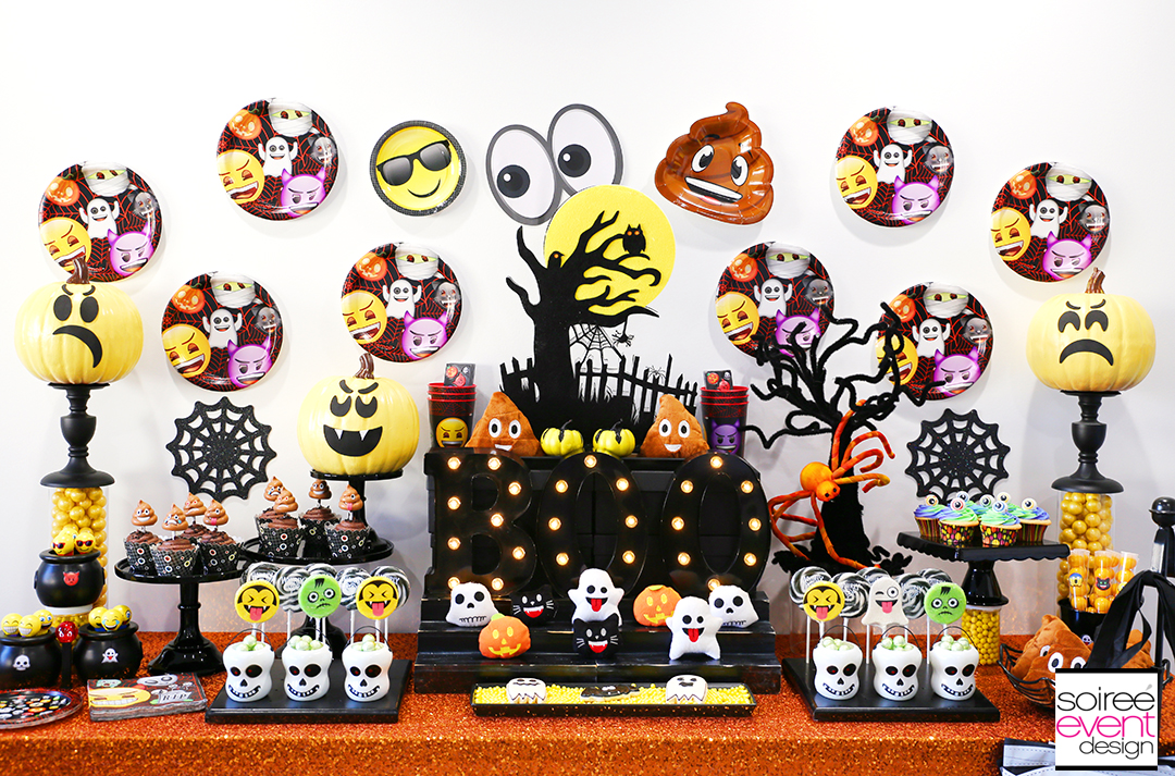 Emoji Halloween Party Ideas - DIY Emoji Candy Table