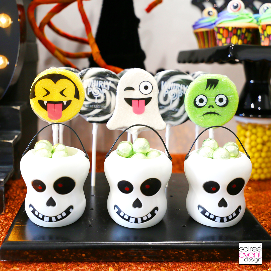 Emoji Halloween Party Ideas - Emoji Halloween Lollipops