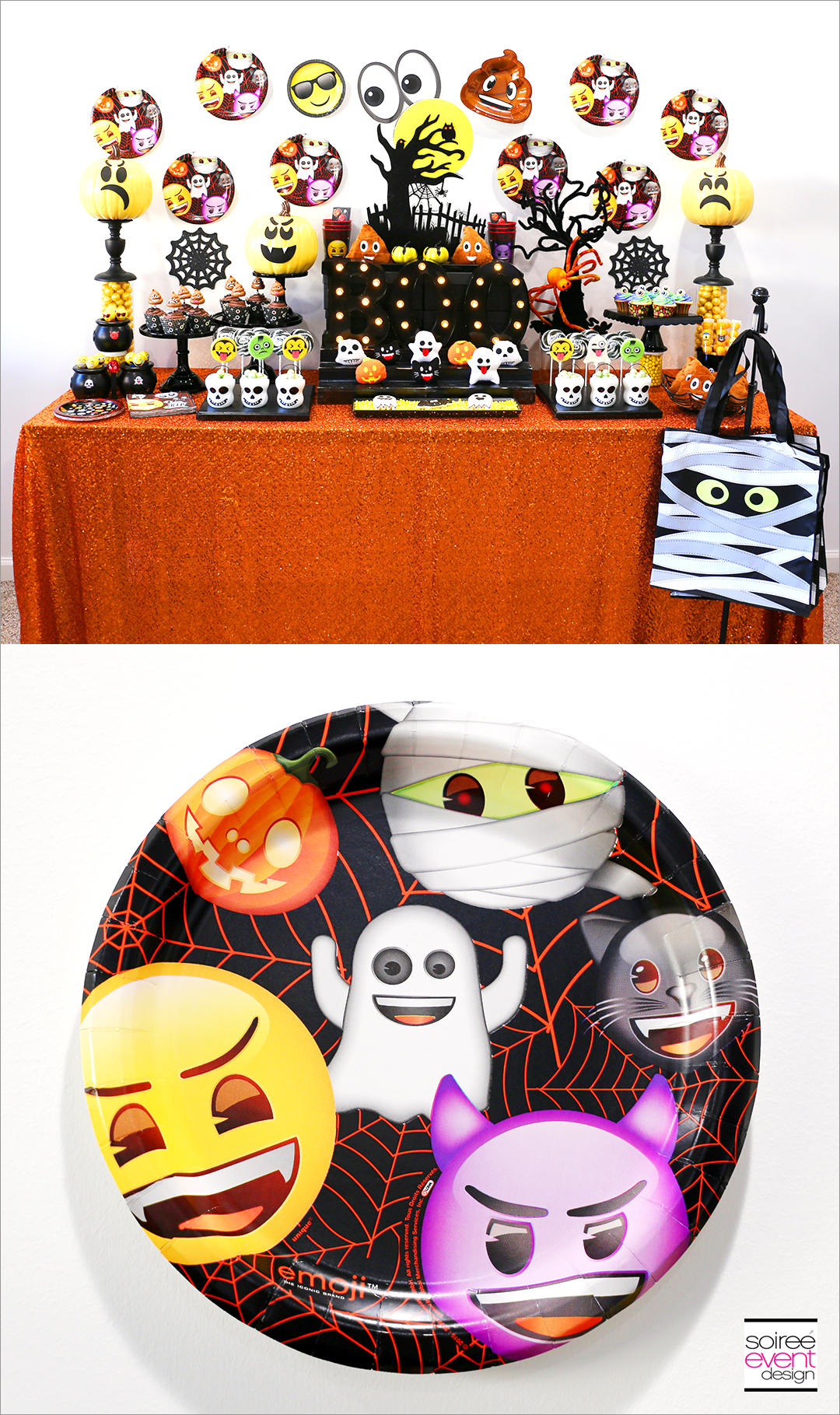 Emoji Halloween Party Ideas - Emoji Halloween Party Plates
