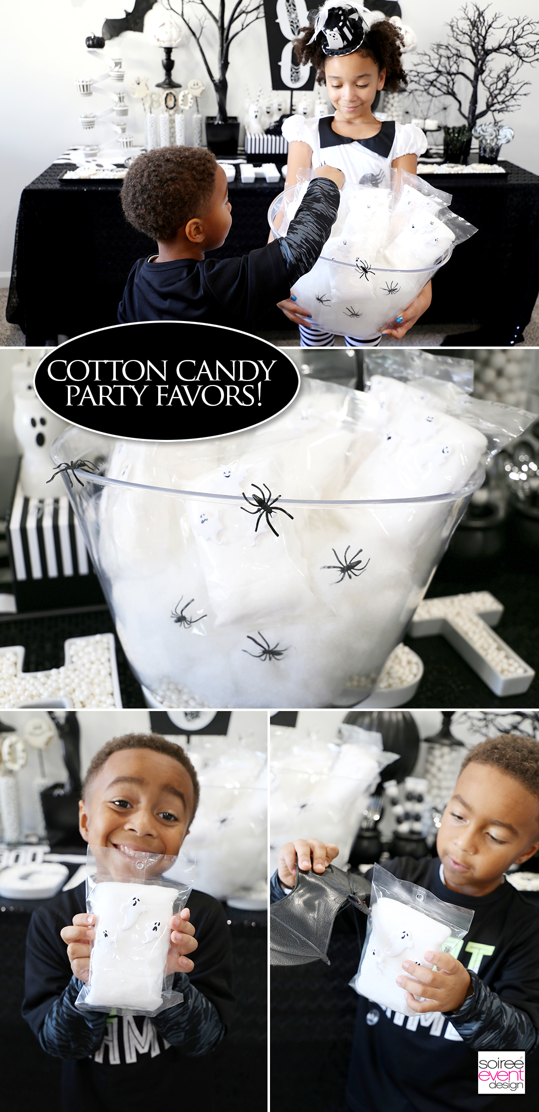 Halloween Desserts - Cotton Candy party favors
