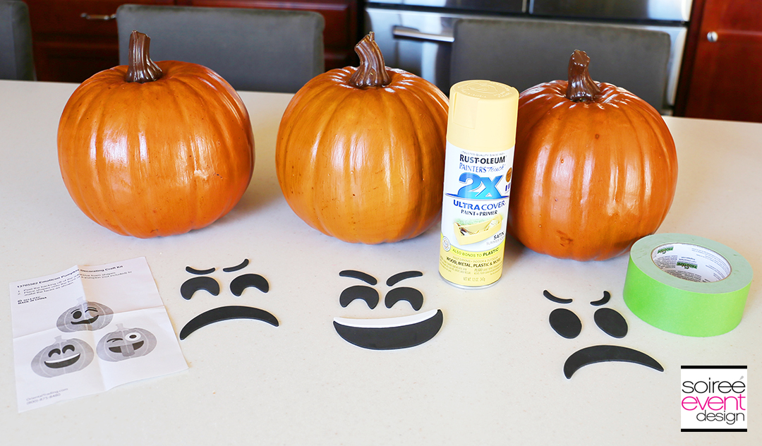 Halloween Emoji Pumpkins - Supplies