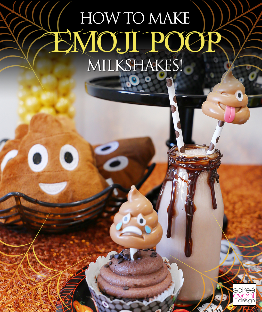 Poop Emoji Milkshakes