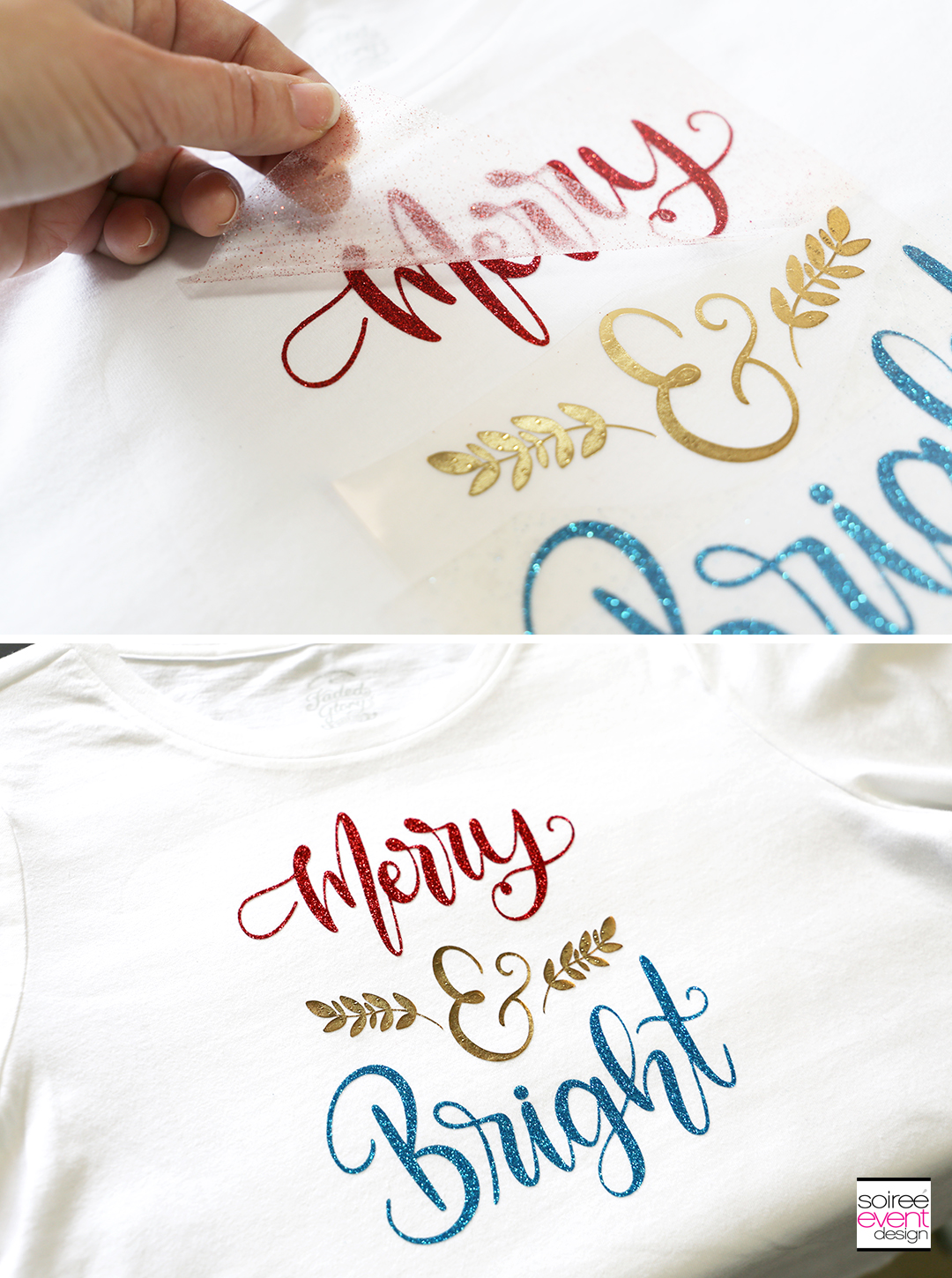 Cricut Merry and Bright T-Shirts - Step 6