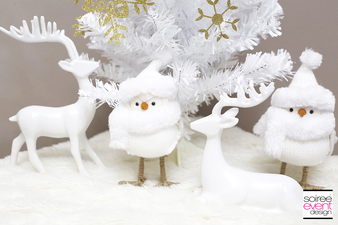 White Reindeer Christmas Decorations
