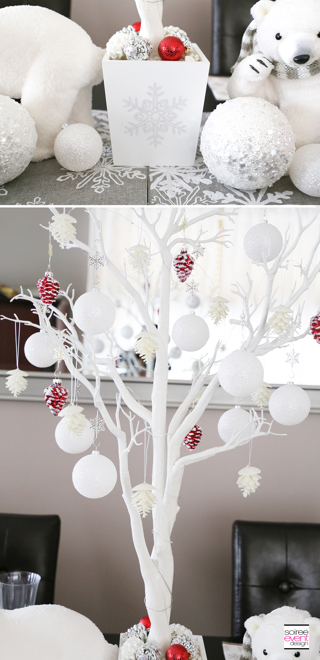 Personalized Christmas Tablescapes - White tree