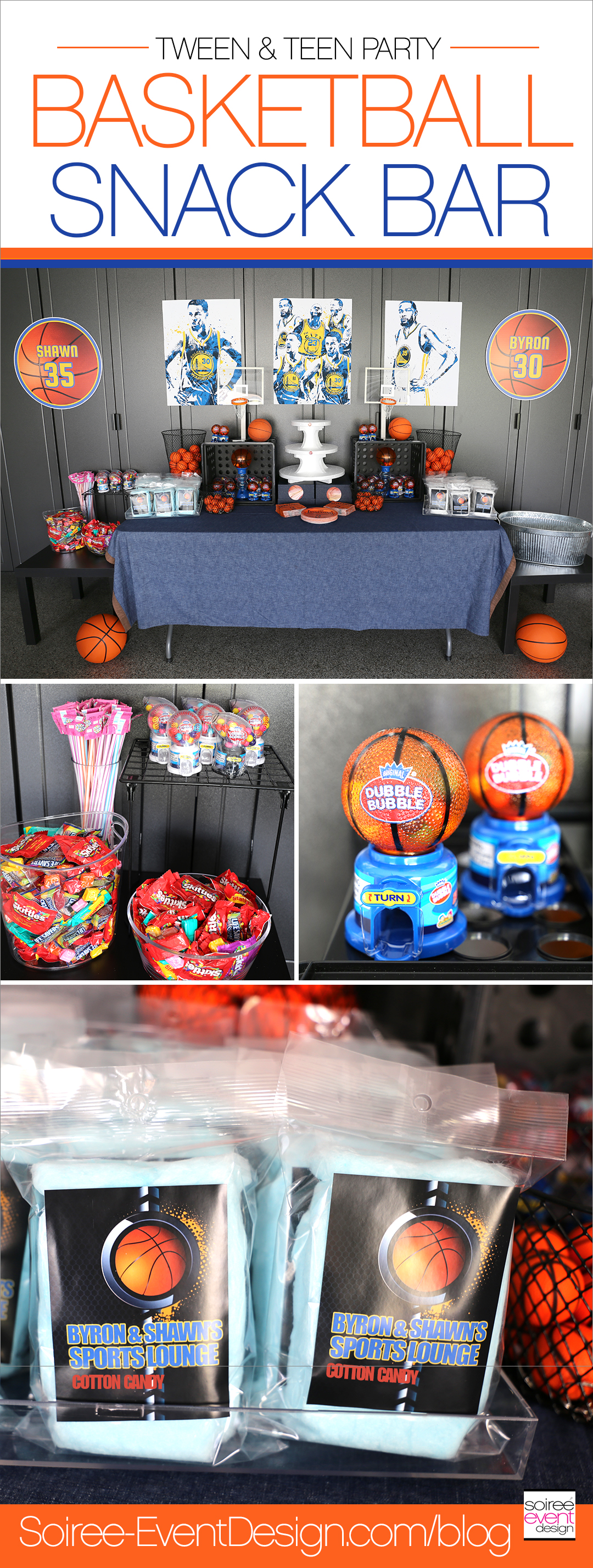 Basketball Party Ideas - Basketball Snack Bar