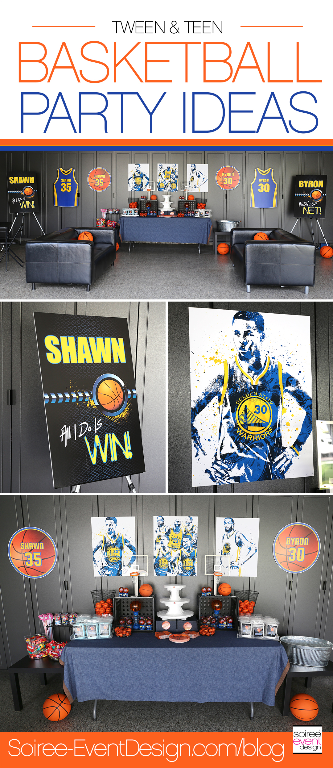 Basketball Party Ideas - Soiree Event Design