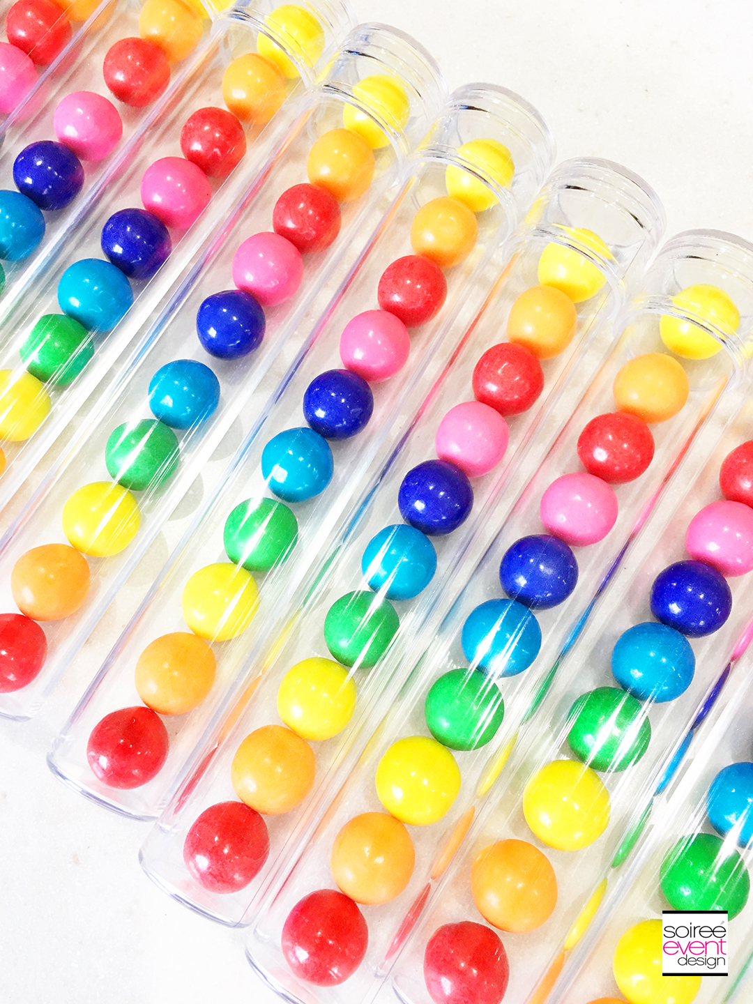 Rainbow Gumball Wands Party Favors - Step 2