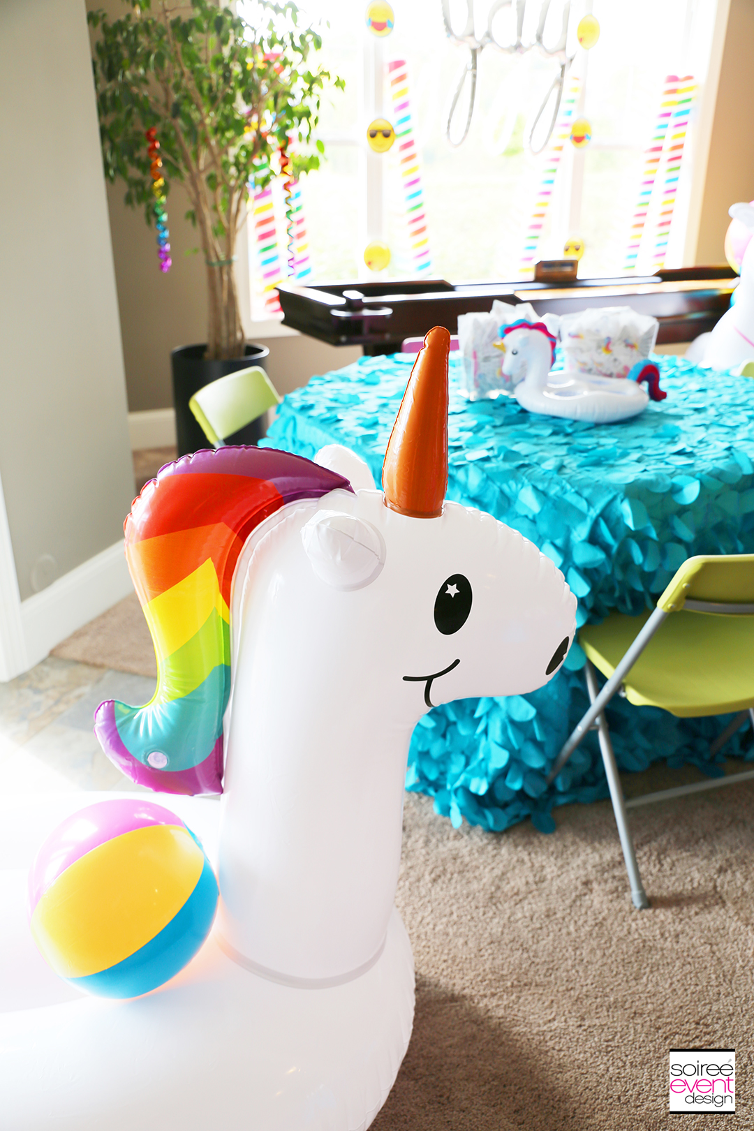 Rainbow Unicorn Emoji Party Ideas - Unicorn Decoration