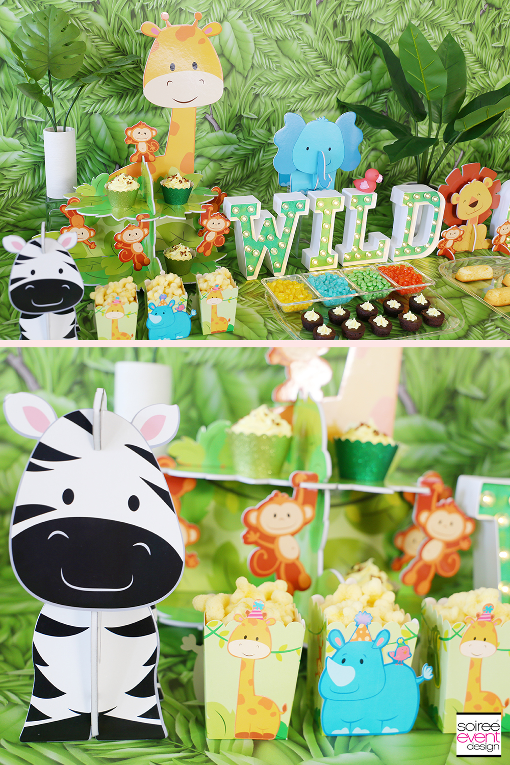Wild ONE Safari First Birthday Party Ideas - Dessert Table
