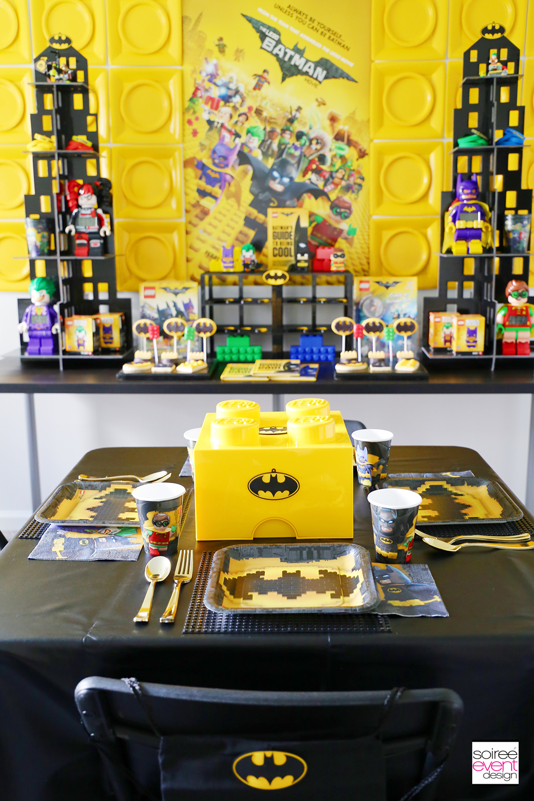 Lego Batman Party Ideas - Batman Dining Table