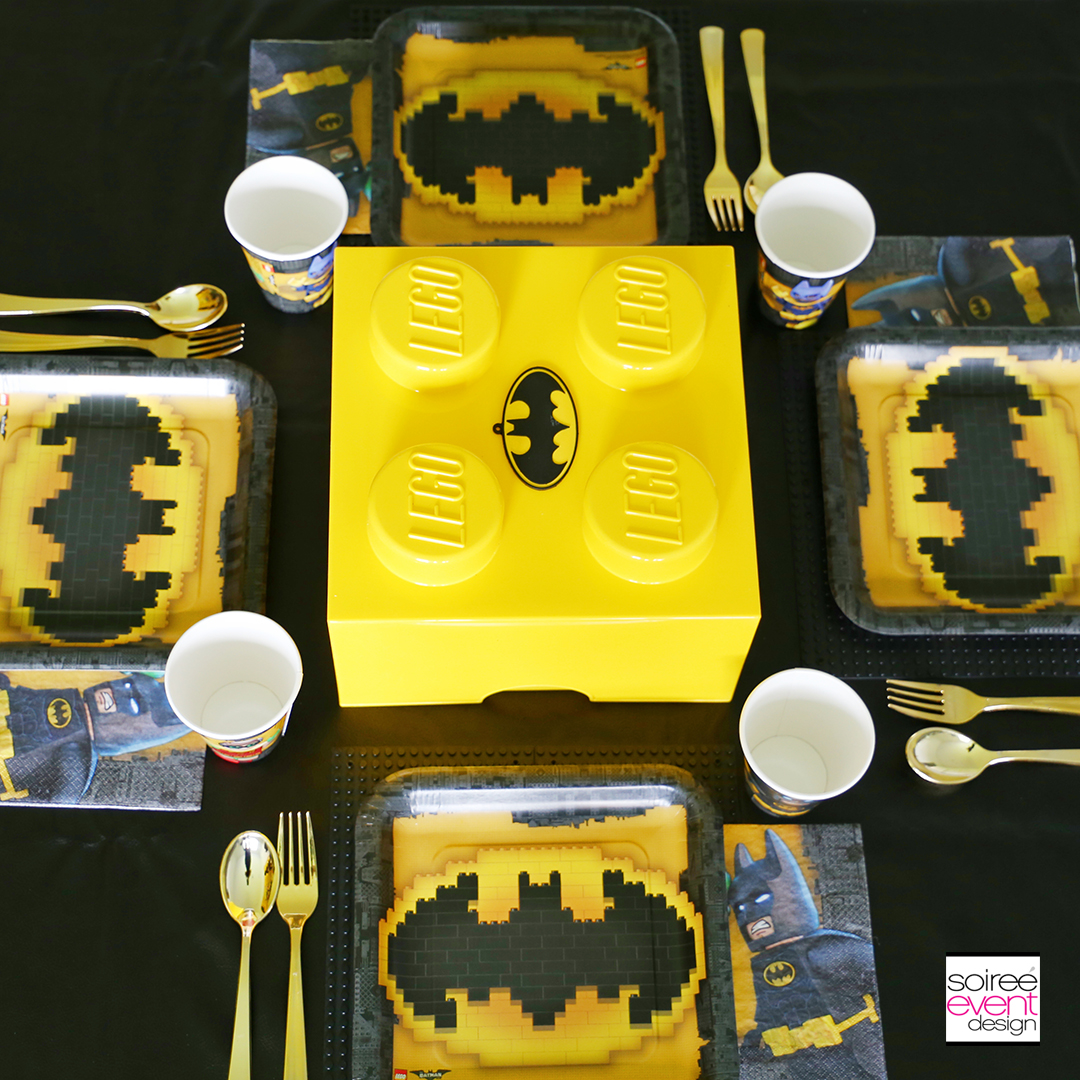 Lego Batman Party Ideas - Batman Party Dining Table
