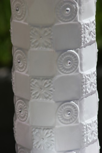 bling white vase