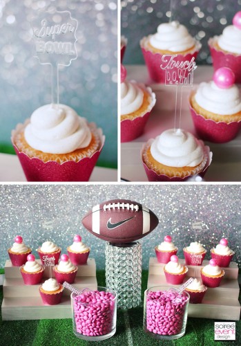 Girly Football Sweets Table - Soiree Event Design