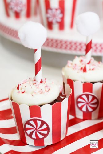 Holiday Cupcakes and Cocktails, Candy Cane Cupcakes