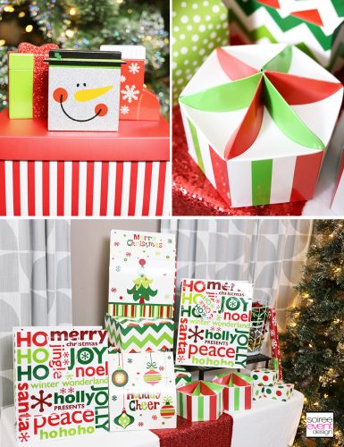 Christmas Gift Wrapping party, Christmas gift Boxes