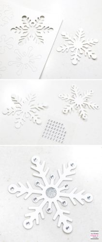 DIY Christmas Wreath, DIY Christmas decorations, bling snowflakes