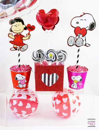 Peanuts Valentine's Day Party decorations