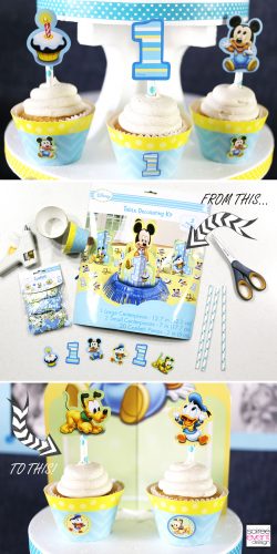 DIY Mickey Mouse Cupcake Toppers