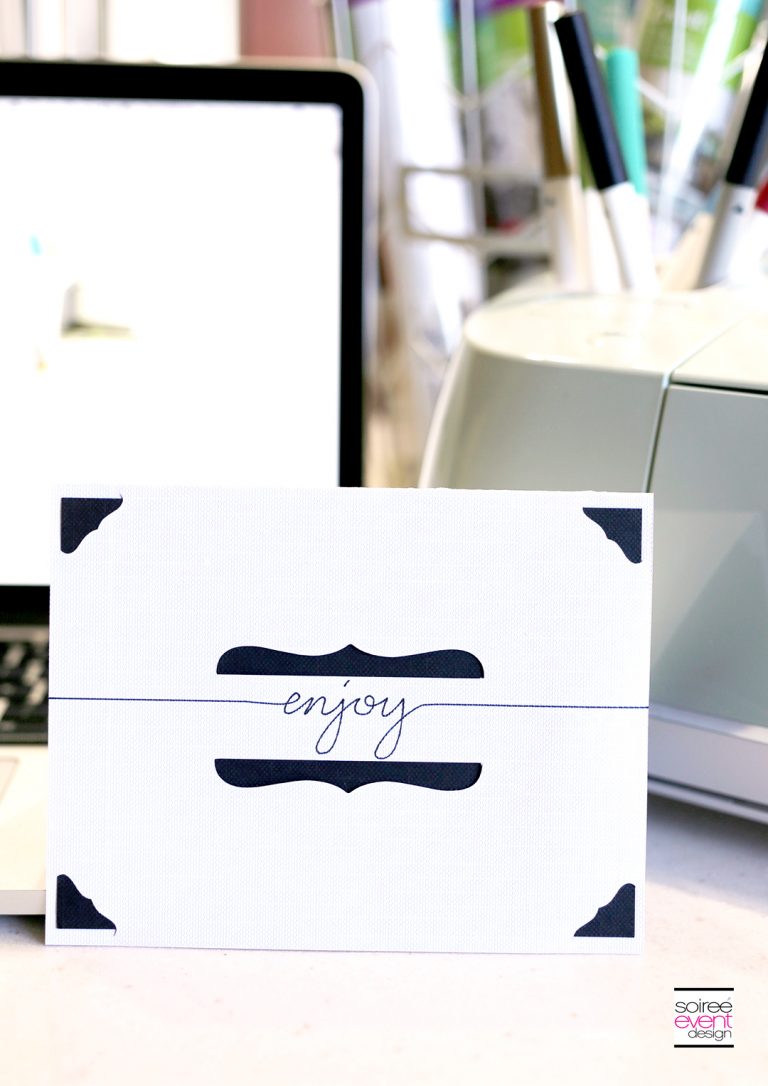 My First Project with the Cricut Explore Air™ 2 Soiree Event Design