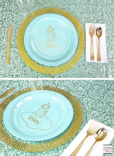 DIY Personalized Unicorn Party Plates with Cricut Tutorial
