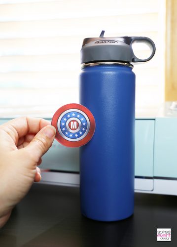 #DIYyour4thOfJuly_Superhero Backpack and Water Bottle with Cricut 17