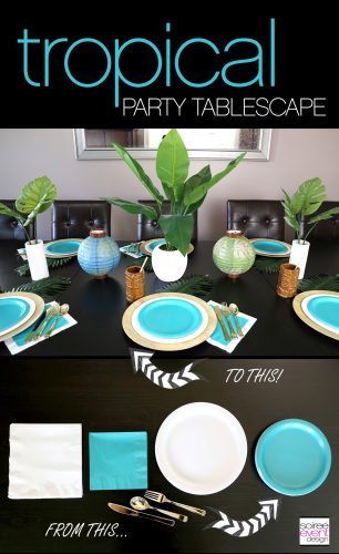 Tropical Party Ideas - Tropical Party Tablescape