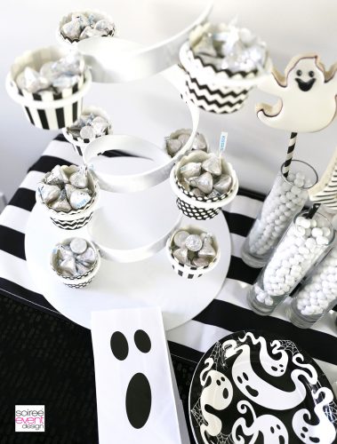 Black and White Halloween Party Candy