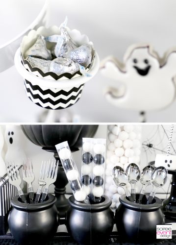 Black and White Halloween Party - Silver cutlery