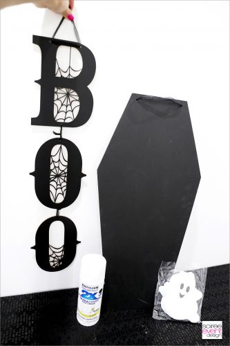 DIY Black and White Boo Wall Sign - Supplies
