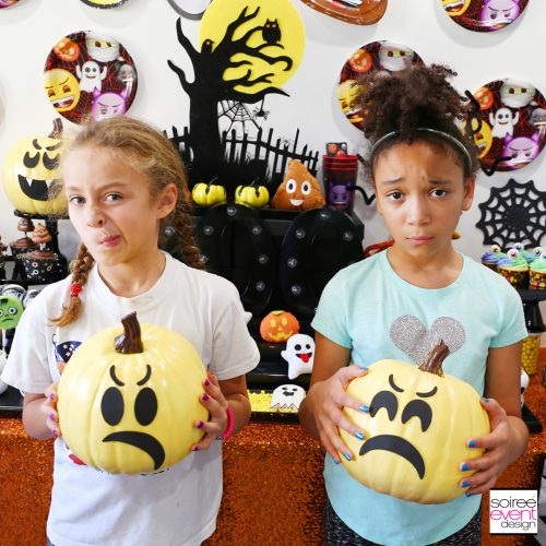 DIY Emoji Pumpkins Party activity