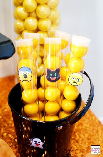 Emoji Halloween Party Ideas - Emoji Candy Party Favors