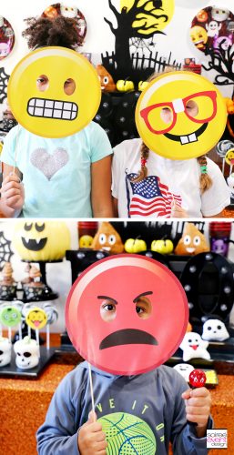 Emoji Halloween Party Ideas - Emoji Photo Stick Props