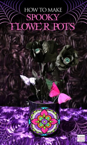 Midnight Fairy Halloween Party - DIY Spooky Flower Pots