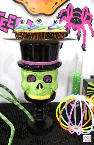 Spookadelic Halloween Party Cupcake Stand