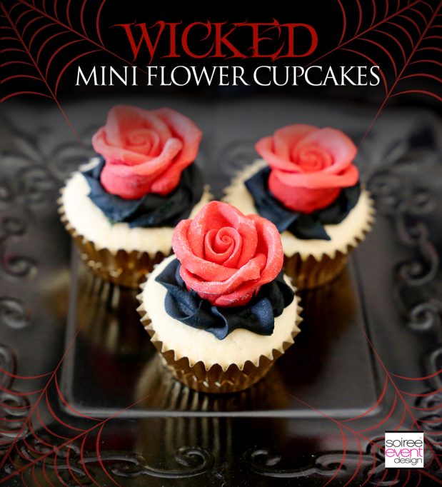 Wicked Mini Flower Cupcakes