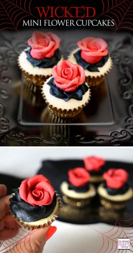 Wicked Mini Flower Cupcakes recipe
