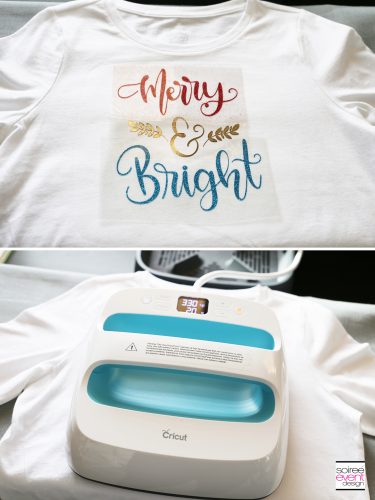 Cricut Merry and Bright T-Shirts - Step 5A