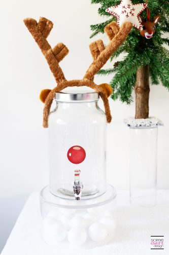 DIY Rudolph Party Drink Dispenser