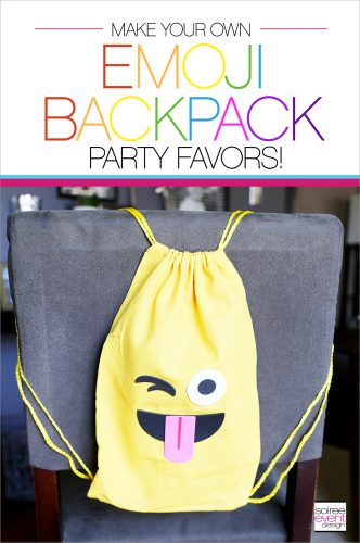 Emoji Backpacks Party Favors_Soiree Event Design