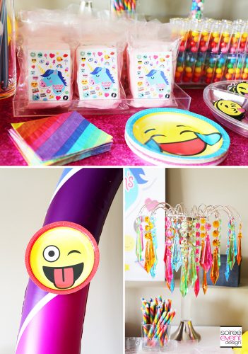 Rainbow Unicorn Emoji Party Ideas - Emoji Decorations