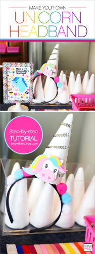 Rainbow Unicorn Emoji Party Ideas - Unicorn Headbands